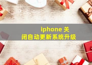 iphone 关闭自动更新系统升级